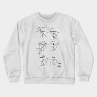 Shade Holder for Electric Lamps Vintage Patent Hand Drawing Crewneck Sweatshirt